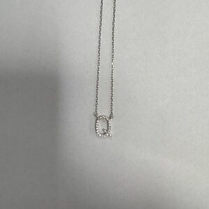 Suzy Levian Sterling Silver White Topa Initial Q Necklace NWT